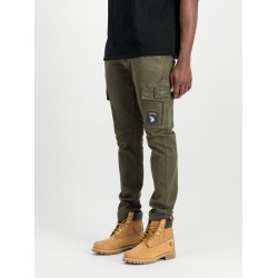 ALPHA IND. HLAČE PETROL PATCH PANT Black Olive
