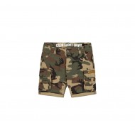 ALPHA IND. KRATKE HLAČE CAMO CREW SHORT Woodland Camo