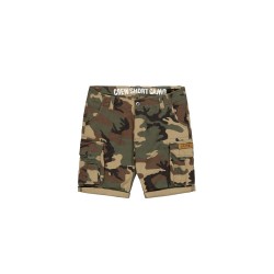 ALPHA IND. KRATKE HLAČE CAMO CREW SHORT Woodland Camo