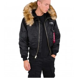 ALPHA IND. JAKNA 45P HOODED Black