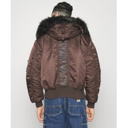 ALPHA IND. JAKNA 45P HOODED CUSTOM Hunter Brown