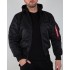 ALPHA IND. JAKNA MA-1 ZH BACK PRINT Black/Reflective