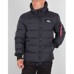 ALPHA IND. JAKNA HOODED PUFFER ALPHA FD Black