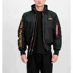 ALPHA IND. JAKNA MA-1 D-TEC SE Black/Orange