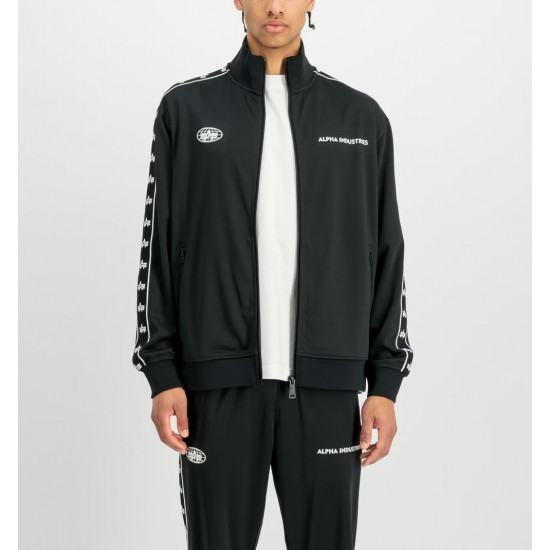 ALPHA IND. JAKNA TRACK TRICOT JACKET Black