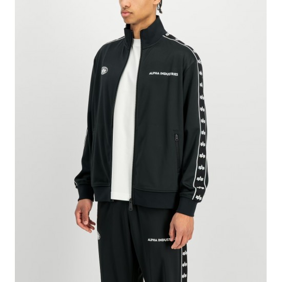 ALPHA IND. JAKNA TRACK TRICOT JACKET Black