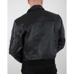 ALPHA IND. KOŽNA JAKNA CWU Black