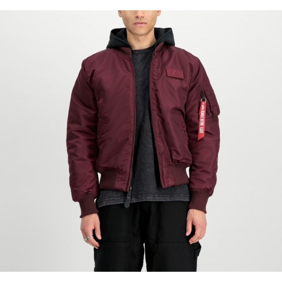 ALPHA IND. JAKNA MA-1 ZH BACK PRINT Dark Cherry ALPHA IND. JAKNA MA-1 ZH BACK PRINT Dark Cherry