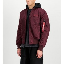ALPHA IND. JAKNA MA-1 ZH BACK PRINT Dark Cherry