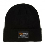 ALPHA IND. CREW BEANIE Black