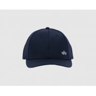 ALPHA IND. METAL LABEL CAP Rep. Blue/Chrome