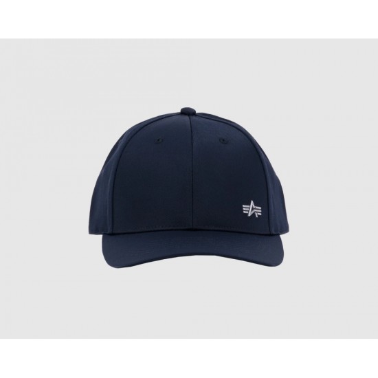 ALPHA IND. METAL LABEL CAP Rep. Blue/Chrome