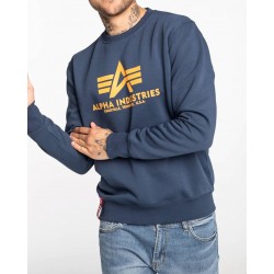ALPHA IND. BASIC SWEATER New Navy/Wheat