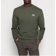 ALPHA IND. BASIC SWEATER SMALL LOGO Dark Olive