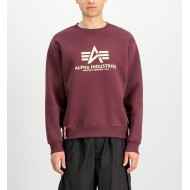 ALPHA IND. BASIC SWEATER Dark Cherry