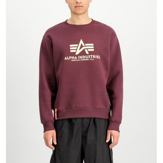 ALPHA IND. BASIC SWEATER Dark Cherry