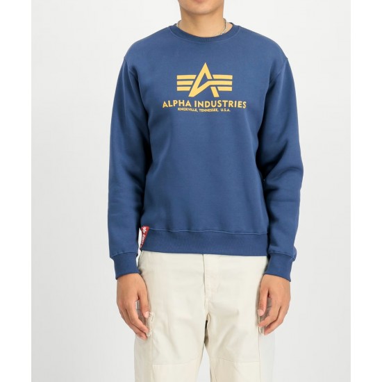 ALPHA IND. BASIC SWEATER New Navy/Wheat