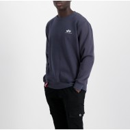 ALPHA IND. BASIC SWEATER SMALL LOGO Navy