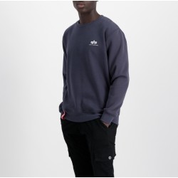 ALPHA IND. BASIC SWEATER SMALL LOGO Navy
