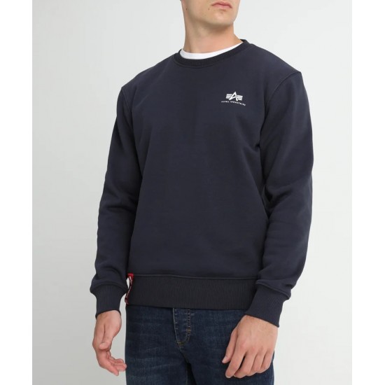 ALPHA IND. BASIC SWEATER SMALL LOGO Rep. Blue