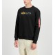 ALPHA IND. LABEL SWEATER Black