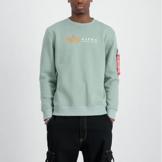 ALPHA IND. LABEL SWEATER Dusty Green