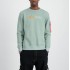 ALPHA IND. LABEL SWEATER Dusty Green