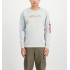 ALPHA IND. LABEL SWEATER Pastel Grey