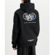 ALPHA IND. WORLD LOGO METALLIC BACKPRINT HOODY Black