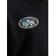 ALPHA IND. WORLD LOGO METALLIC BACKPRINT HOODY Black