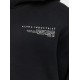 ALPHA IND. WORLD LOGO METALLIC BACKPRINT HOODY Black