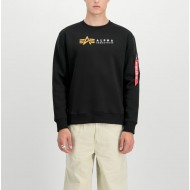 ALPHA IND. LABEL SWEATER Black