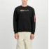 ALPHA IND. LABEL SWEATER Black