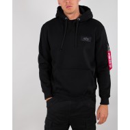 ALPHA IND. BACK PRINT HOODY Black