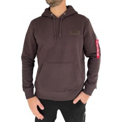 ALPHA IND. BACK PRINT HOODY Hunter Brown