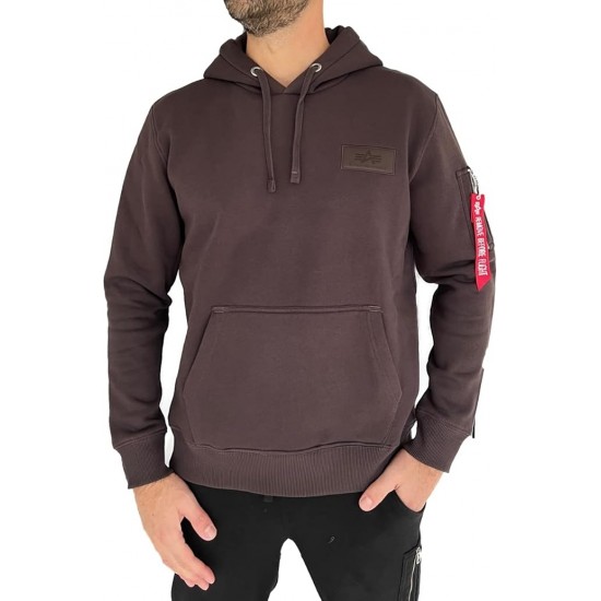 ALPHA IND. BACK PRINT HOODY Hunter Brown