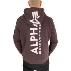 ALPHA IND. BACK PRINT HOODY Hunter Brown