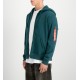 ALPHA IND. BACK PRINT ZIP HOODY Force Green
