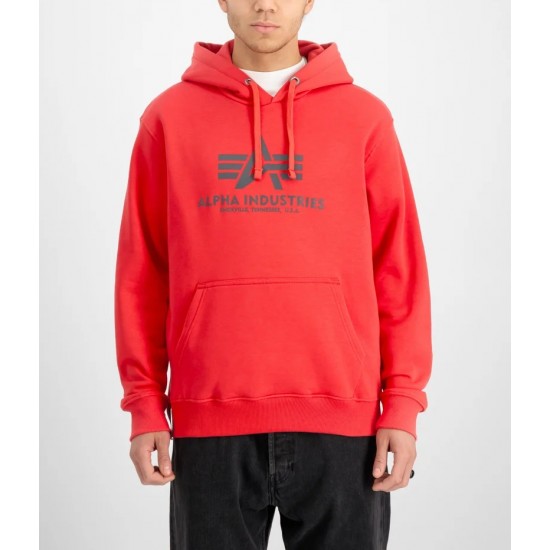 ALPHA IND. BASIC HOODY Radiant Red