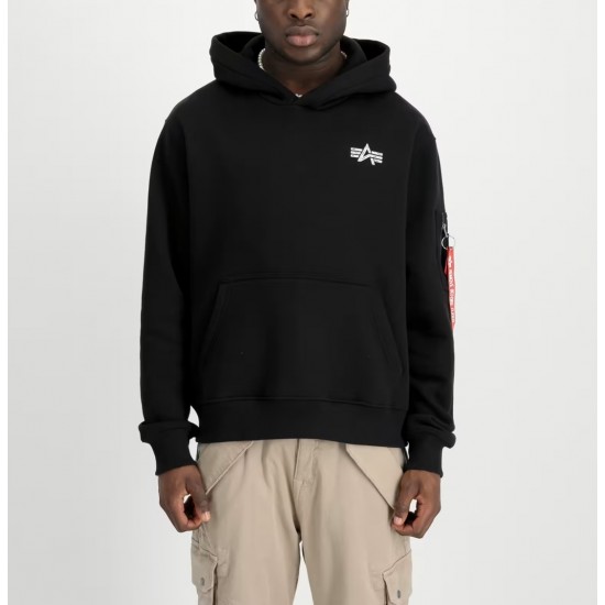 ALPHA IND. SIGNATURE BP HOODY Black ALPHA IND. SIGNATURE BP HOODY Black
