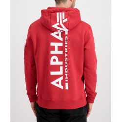ALPHA IND. BACK PRINT HOODY Speed Red