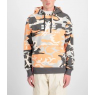 ALPHA IND. BASIC HOODY Camo Orange Grey Camo 