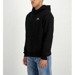 ALPHA IND. BASIC HOODY SMALL LOGO TPU Black/Shiny Gold