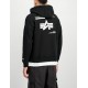 ALPHA IND. LABEL BACK PRINT ZIP HOODY Black