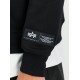 ALPHA IND. LABEL BACK PRINT ZIP HOODY Black