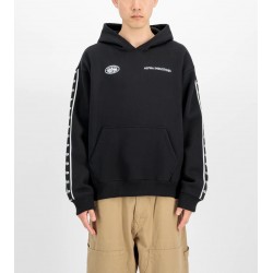 ALPHA IND. LOGO TRACK TAPE HOODY Black