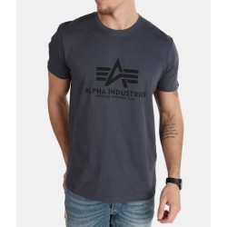 ALPHA IND. BASIC T-SHIRT Grey Black / Black