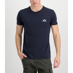 ALPHA IND. BASIC T-SHIRT SMALL LOGO Rep. Blue