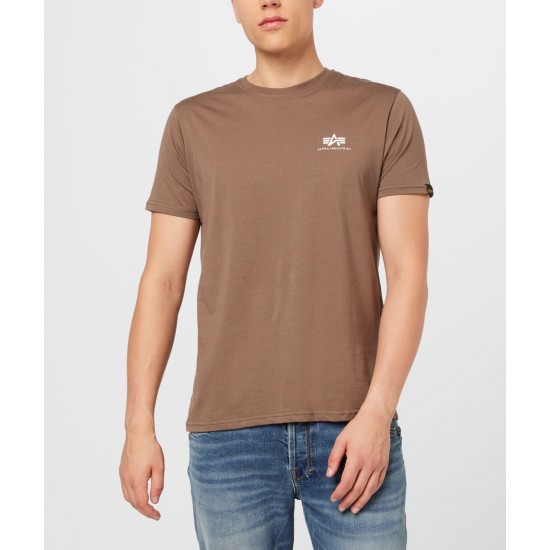 ALPHA IND. BASIC T-SHIRT SMALL LOGO Taupe