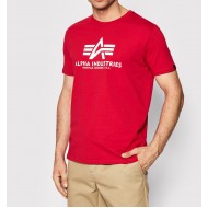 ALPHA IND. BASIC T-SHIRT Speed red/White